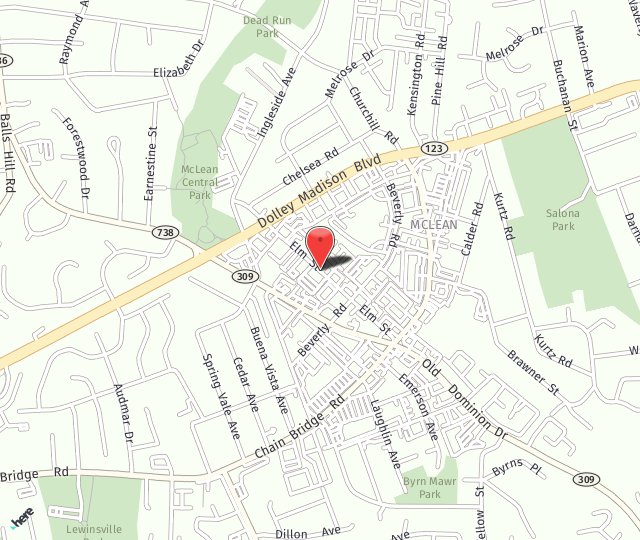 Location Map: 6845 Elm Street McLean, VA 22101